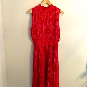 NWT Women’s Dress, Nannette Nanette Lepore, size 14, Red, Sleeveless